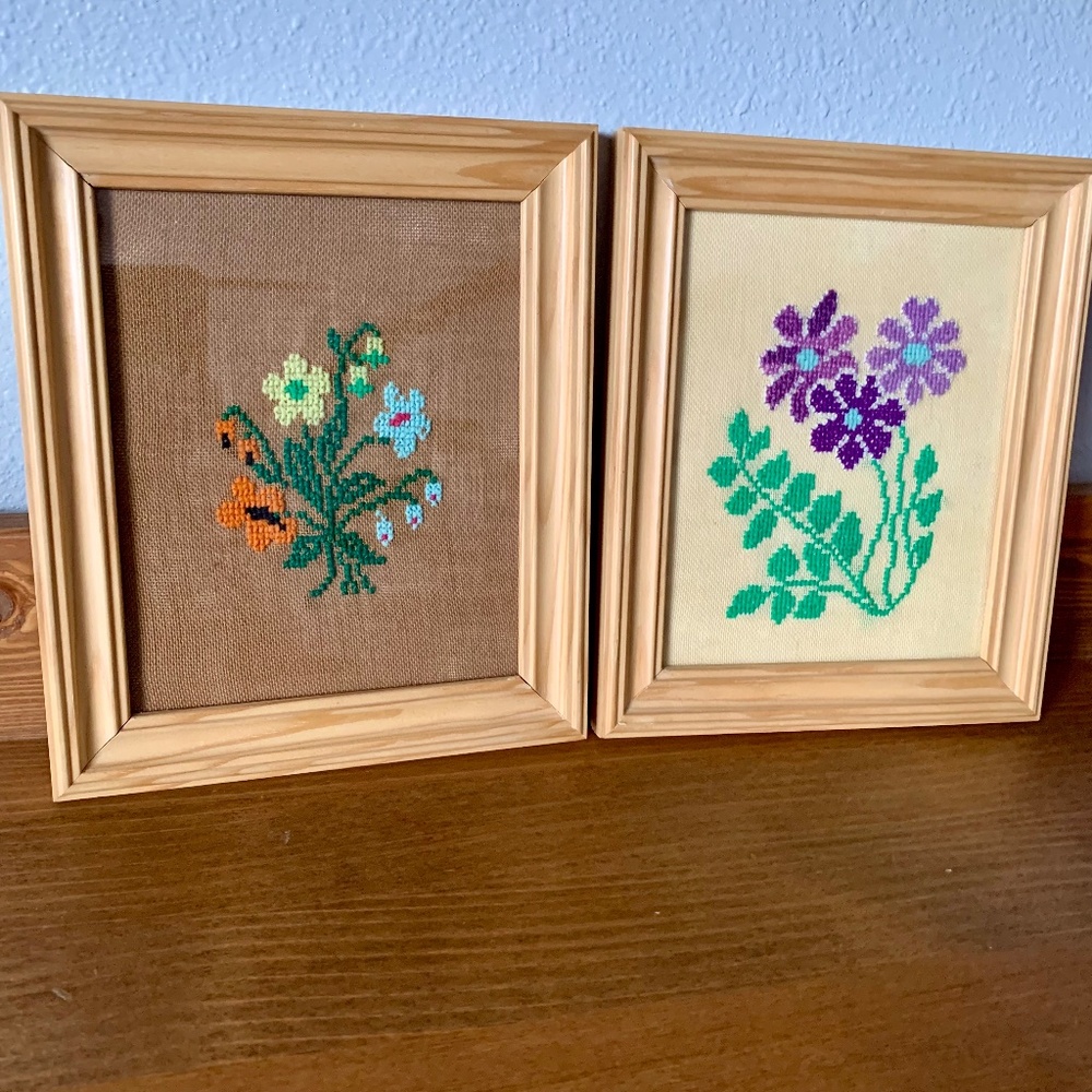 Needlepoint Pictures, Set of 2